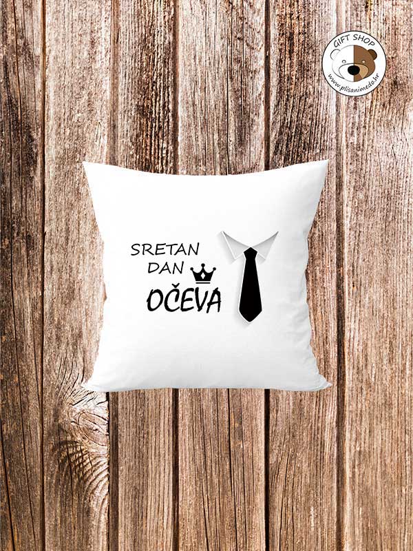 SRETAN-DAN-OČEVA-PERSONALIZIRANI-JASTUK-POKLON-PLIŠANI-MEDO-HR