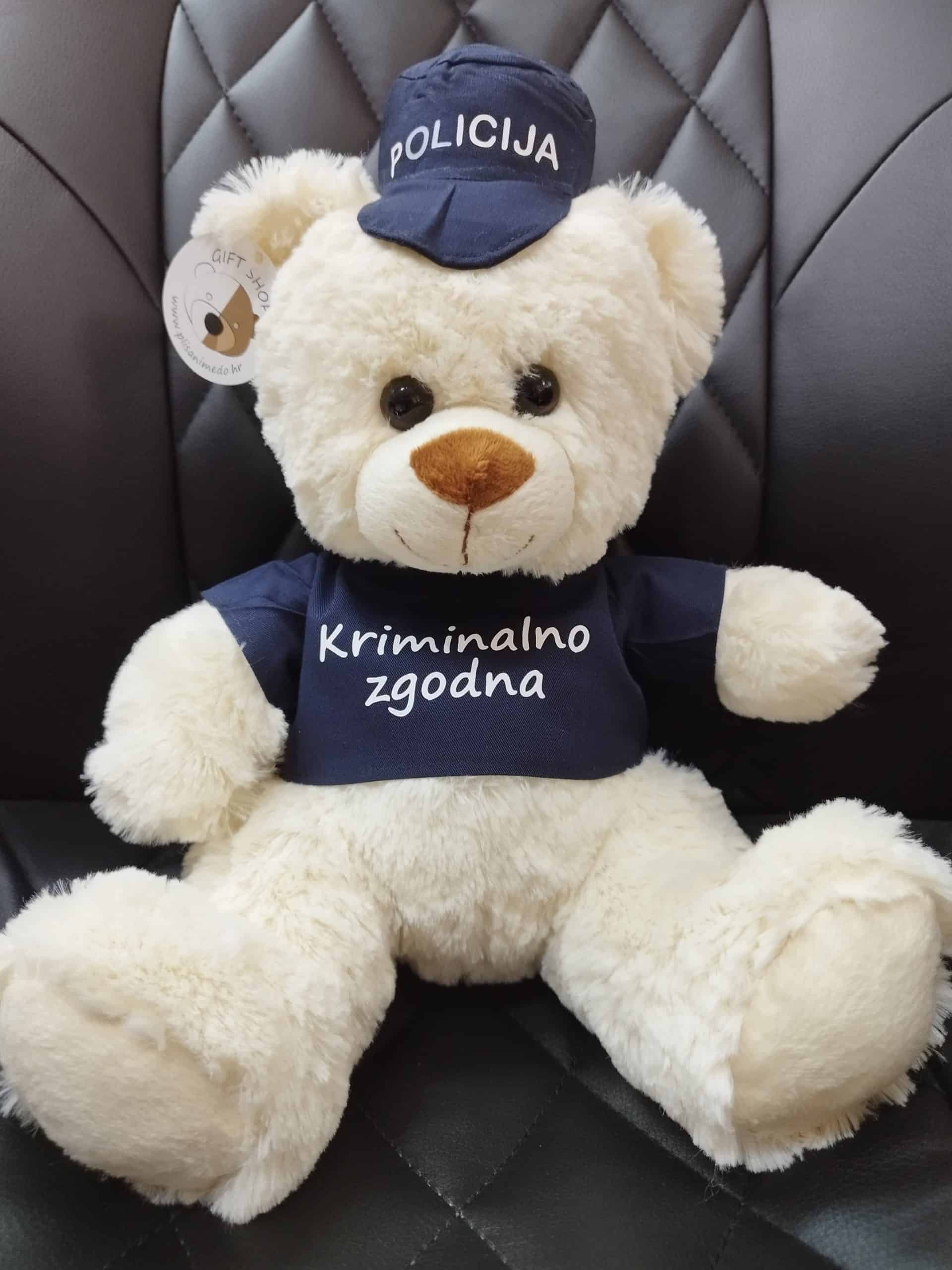 plišani medo policajac plišani medo u uniformi